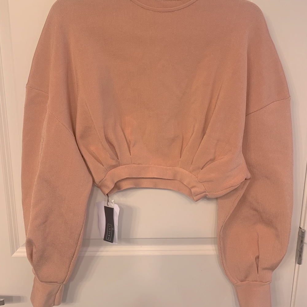New with tags blush pink silk sweater